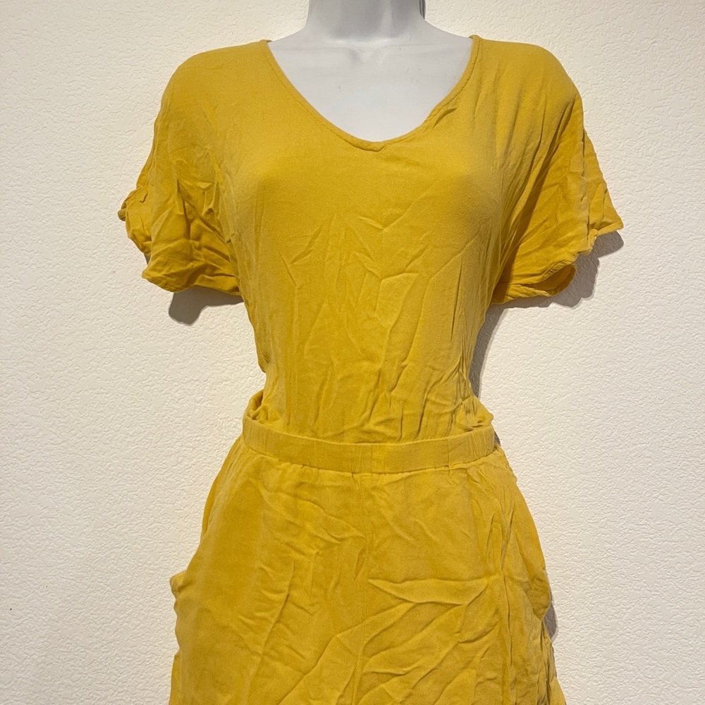 FOREVER 21 YELLOW ROMPER